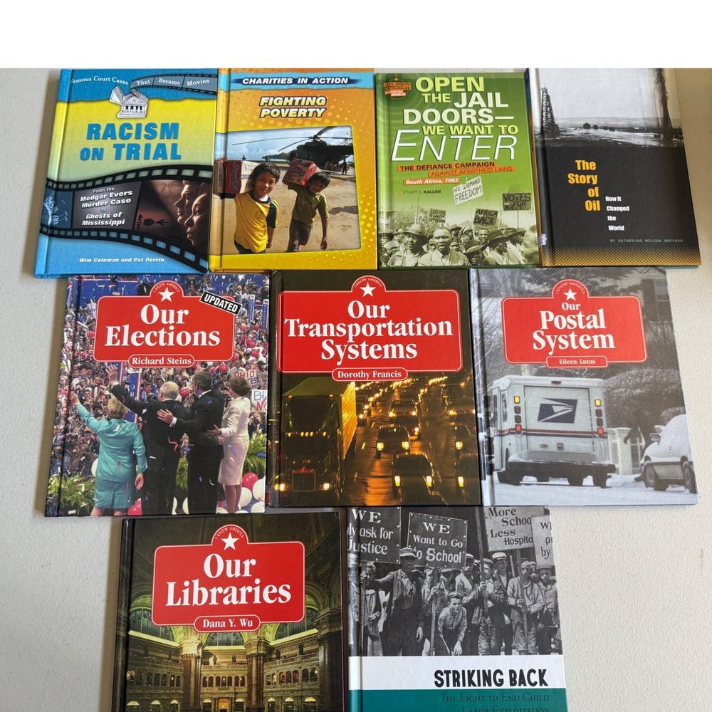 9 Educational Social Studies‎ Books History Civil Rights Postal System Elections
